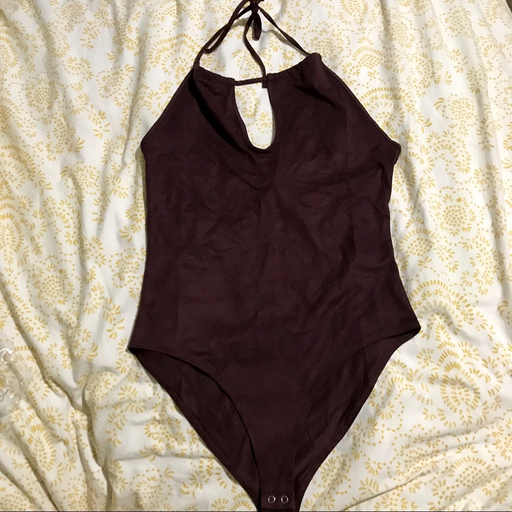 Forever 21 Faux Suede Bodysuit